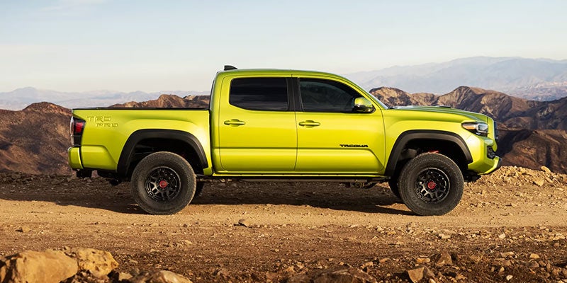 A 2022 Toyota Tacoma parked in the desert