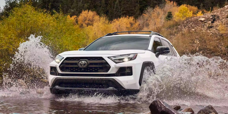 A 2024 Toyota RAV4 that is forded a river in Kent, OH