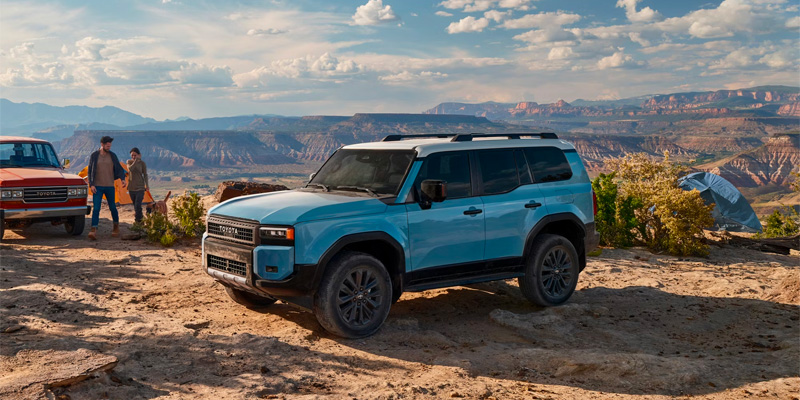 A 2025 Toyota Land Cruiser parked at a campsite near Kent, OH