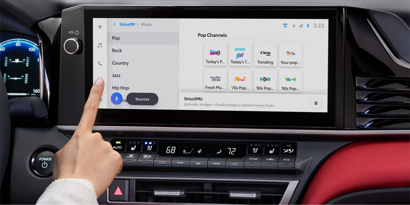 2025 Toyota Camry 12.3-inch full-color touchscreen display