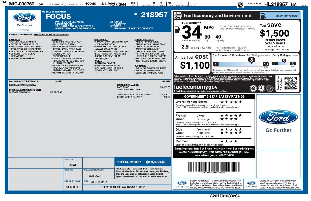 2017 Ford Focus SE