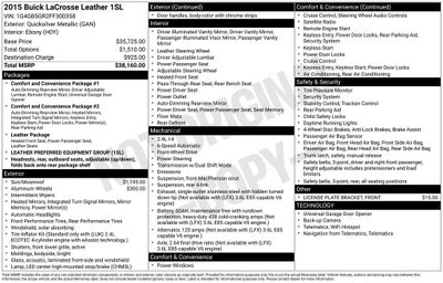 2015 Buick LaCrosse Leather Group