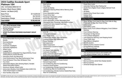 2024 Cadillac Escalade Sport Platinum