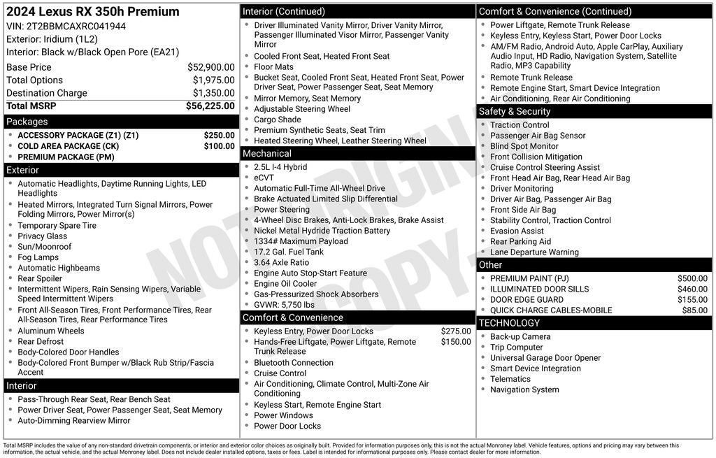 2024 Lexus RX 350h Premium