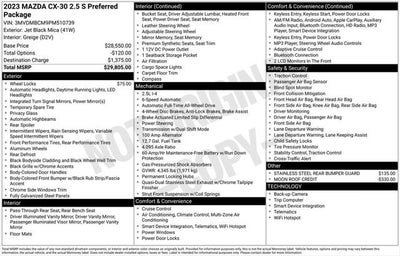 2023 Mazda Mazda CX-30 2.5 S Preferred Package