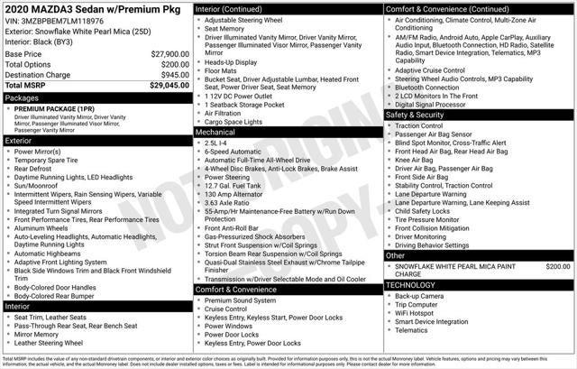 2020 Mazda Mazda3 Premium