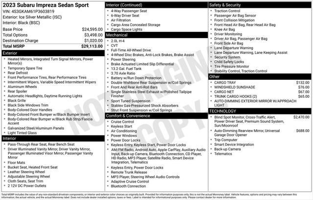 2023 Subaru Impreza Sport