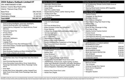 2024 Subaru Outback Limited XT