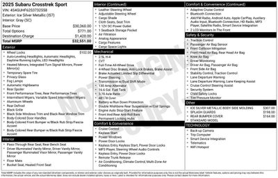 2025 Subaru Crosstrek Sport
