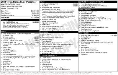 2024 Toyota Sienna XLE 7 Passenger