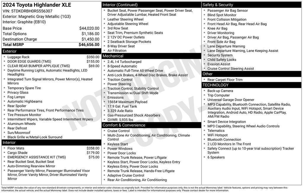 2024 Toyota Highlander XLE