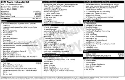 2023 Toyota Highlander XLE