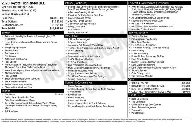 2023 Toyota Highlander XLE