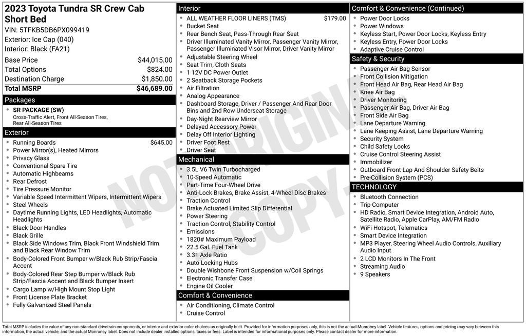 2023 Toyota Tundra SR