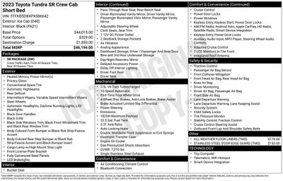 2023 Toyota Tundra SR