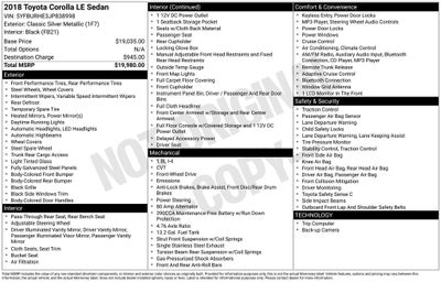 2018 Toyota Corolla LE