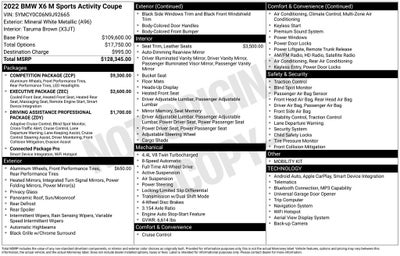 2022 BMW X6 M Base Competition Package