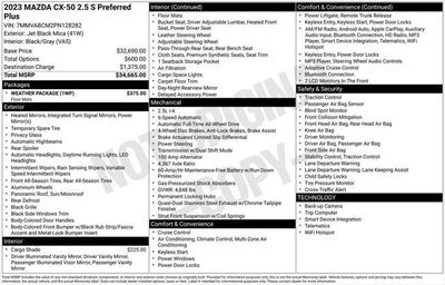 2023 Mazda Mazda CX-50 2.5 S Preferred Plus Package