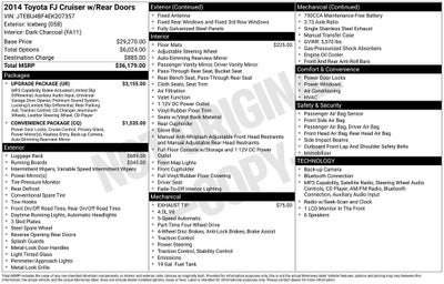 2014 Toyota FJ Cruiser Base