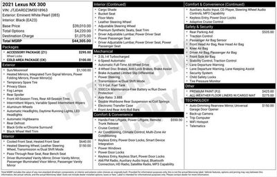 2021 Lexus NX 300 Base