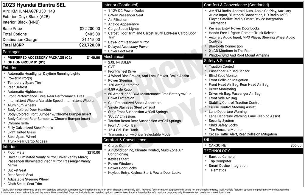 2023 Hyundai Elantra SEL