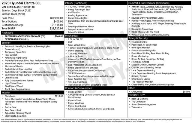 2023 Hyundai Elantra SEL