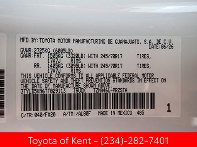 2026 Toyota Tacoma SR