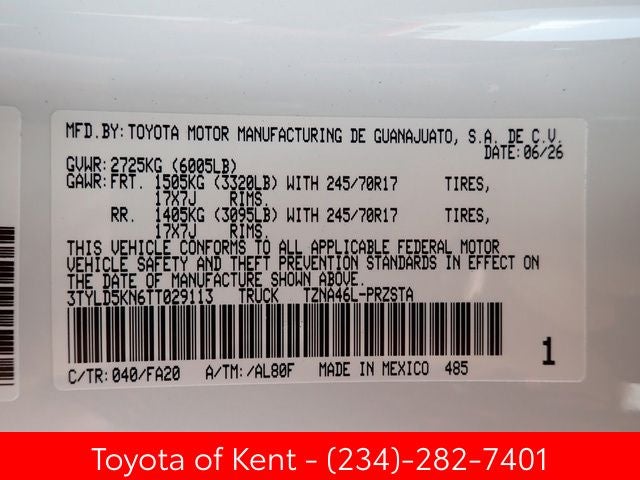 2026 Toyota Tacoma SR