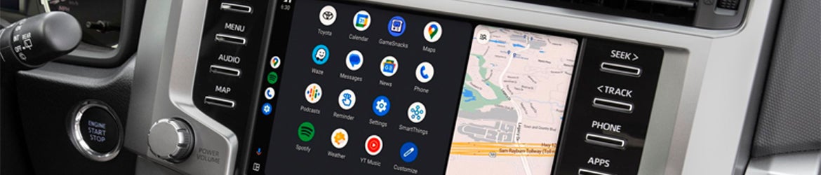 The infotainment system of the 2024 Toyota 4Runner in Kent, OH