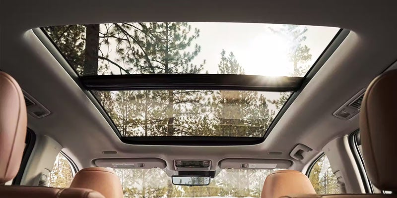 The moonroof option in a 2024 Toyota Grand Highlander in Kent, OH