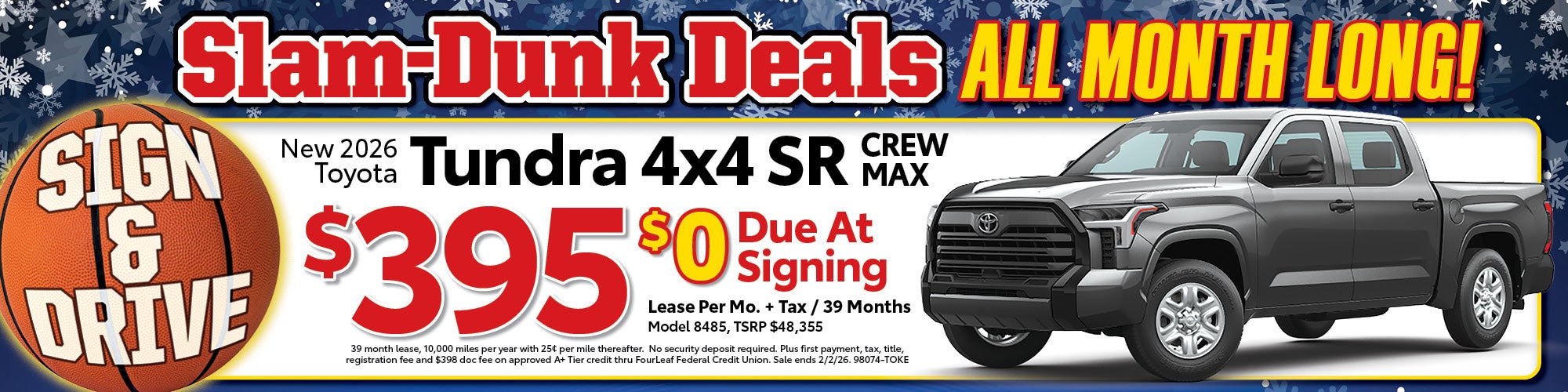 New 2026 Toyota Tundra 4*4 SR crew max