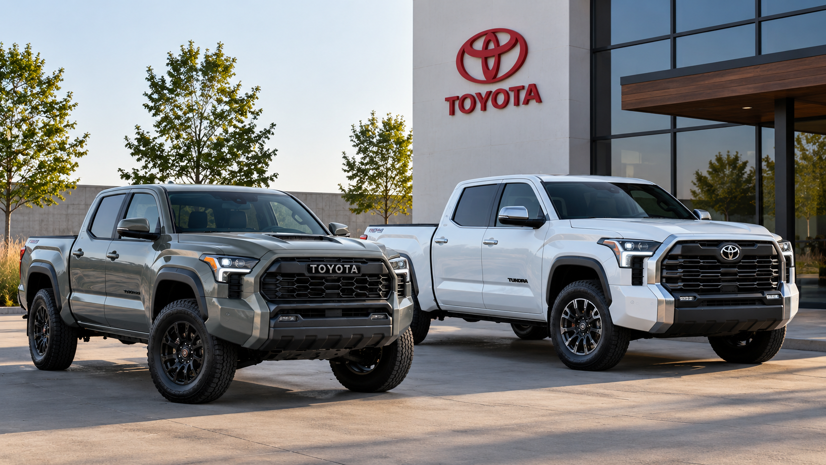 2026 Toyota Tacoma and Toyota Tundra trucks at Toyota of Kent in Kent Ohio