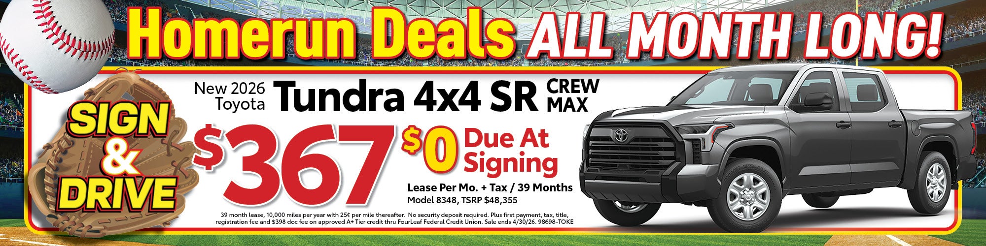 New 2026 Toyota Tundra 4x4 SR Crew Max