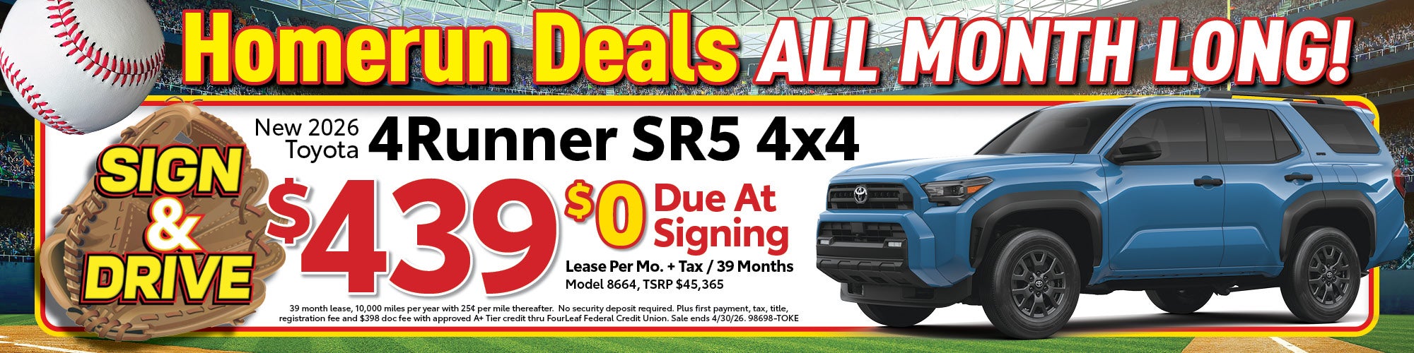 New 2026 Toyota 4Runner SR5 4x4